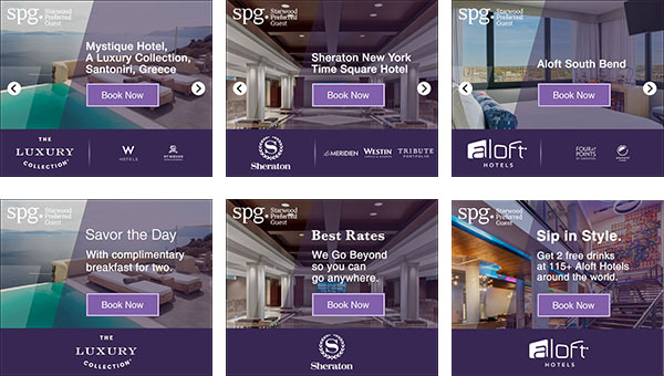 Starwood Preferred Guest Dynamic Creative